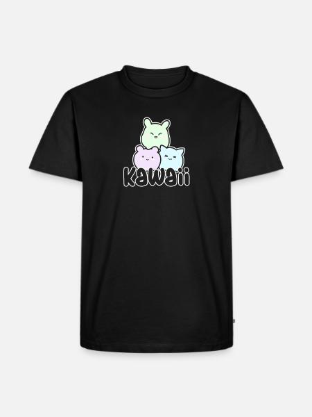 kawaii trio - Men's Premium Organic T-Shirt - black