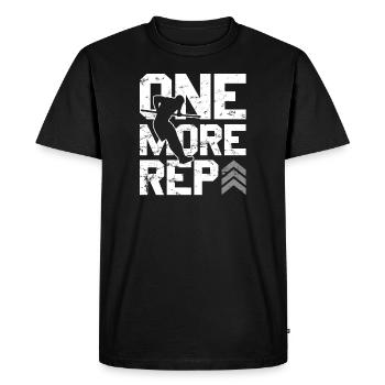 Calisthenics One More Rep Muscle Up Street Workout - T-shirt Premium bio Homme - noir - Devant - Nico (187cm)