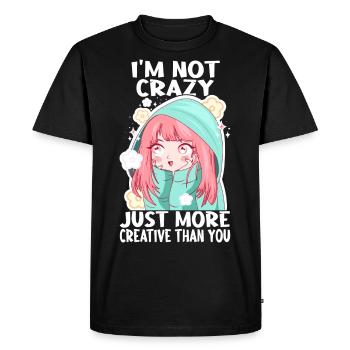 Cadeau anime fille manga kawaii - T-shirt Premium bio Homme - noir - Devant - Nico (187cm)