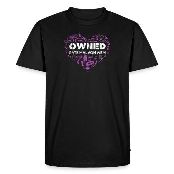 Propriété Domina Outfit Fetiche BDSM Funny - T-shirt Premium bio Homme - noir - Devant - Nico (187cm)