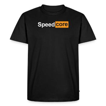 Speedcore Glitch Logo Tekk Festival Frenchcore - Men's Premium Organic T-Shirt - black - Front - Nico (187cm)