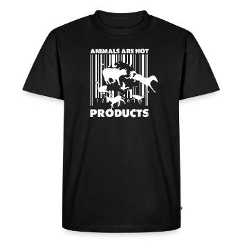 Animals are not products Animal welfare rights - Men's Premium Organic T-Shirt - black - Front - Nico (187cm)