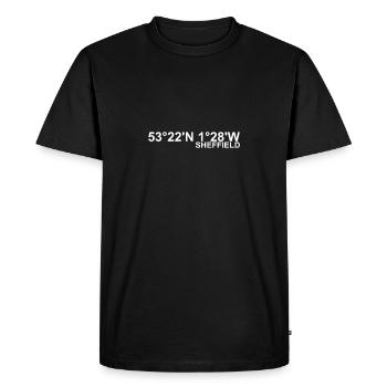 Sheffield coordinates - Men's Premium Organic T-Shirt - black - Front - Nico (187cm)