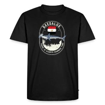 Croisière Deedalus Always Hammer Time Hammer Shark - T-shirt Premium bio Homme - noir - Devant - Nico (187cm)