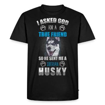 Chien de race husky chien de race - T-shirt Premium bio Homme - noir - Devant - Nico (187cm)