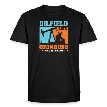 Oilfield Worker Outil de meulage et de gagnant - T-shirt Premium bio Homme - noir - Devant - Nico (187cm)