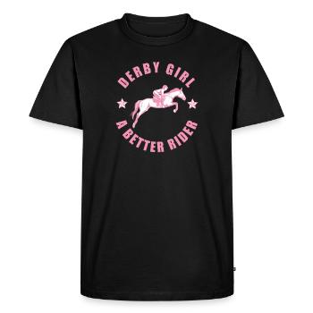 Derby Girl Horse Racing For Derby Day Lover - Men's Premium Organic T-Shirt - black - Front - Nico (187cm)