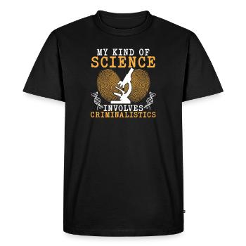 Analyseur d'enquête criminalistique pour - T-shirt Premium bio Homme - noir - Devant - Nico (187cm)