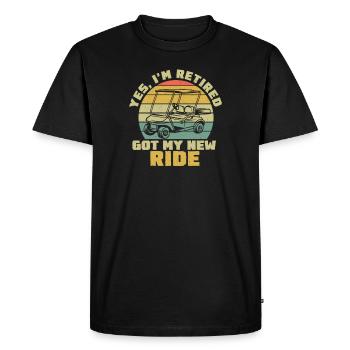 Retirement Plan Golfing Funny Golf Cart Humor For - Men's Premium Organic T-Shirt - black - Front - Nico (187cm)