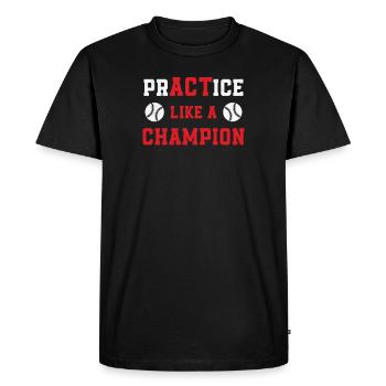 Entraînez-vous comme un champion pour les fans de - T-shirt Premium bio Homme - noir - Devant - Nico (187cm)
