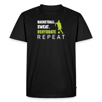 Jeux de balle de train pour un athlète qui - T-shirt Premium bio Homme - noir - Devant - Nico (187cm)