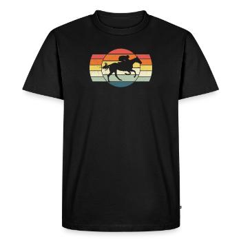 Vintage Horse Racing For A Horseriding Fan - Men's Premium Organic T-Shirt - black - Front - Nico (187cm)