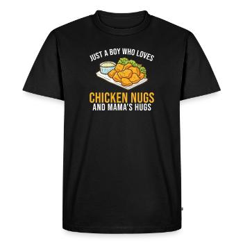 Just A Boy Who Loves Poulets Funny Nug Life - T-shirt Premium bio Homme - noir - Devant - Nico (187cm)