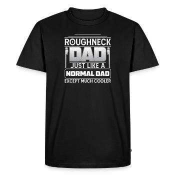 Roughneck Dad Except Much Cool Worker Funny - T-shirt Premium bio Homme - noir - Devant - Nico (187cm)