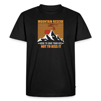 Le sauvetage en montagne est là pour sauver votre - T-shirt Premium bio Homme - noir - Devant - Nico (187cm)