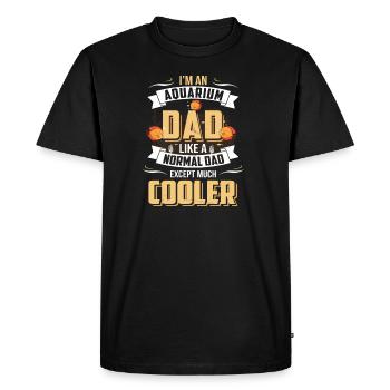 Aquarium Papa Discus Poisson Aquarien Poisson d’ornement - T-shirt Premium bio Homme - noir - Devant - Nico (187cm)