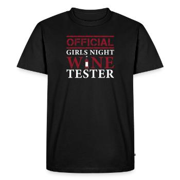 Official Girls Funny Night Drinking For Wine - Men's Premium Organic T-Shirt - black - Front - Nico (187cm)
