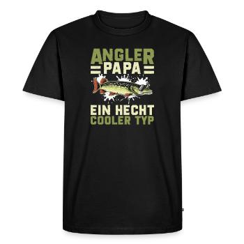 Pêcheur Papa Un Brochet Cool Guy Drôle Brochet - T-shirt Premium bio Homme - noir - Devant - Nico (187cm)