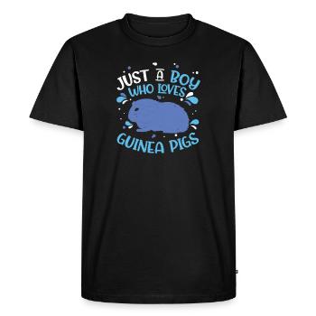 Just A Boy Who Loves Cochons d'Inde Funny - T-shirt Premium bio Homme - noir - Devant - Nico (187cm)