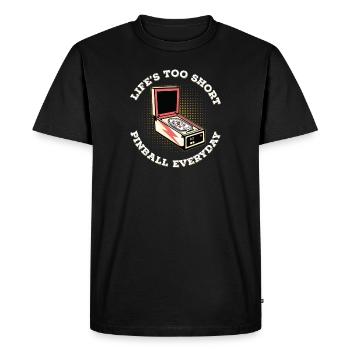 Life's Too Short Funny Flipper Gaming Humor pour - T-shirt Premium bio Homme - noir - Devant - Nico (187cm)