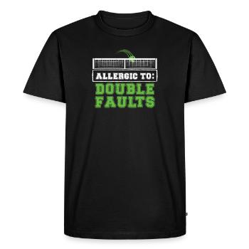 Allergic To Funny Racket Sports Match For Tennis - Men's Premium Organic T-Shirt - black - Front - Nico (187cm)