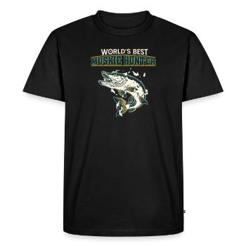 World's Best Funny Northern Brochet de pêche pour - T-shirt Premium bio Homme - noir - Devant - Nico (187cm)