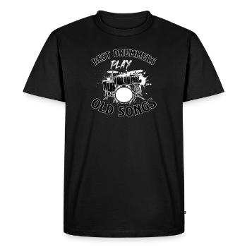 Best Drummers Funny Drumming Drum Rudiments For - Men's Premium Organic T-Shirt - black - Front - Nico (187cm)
