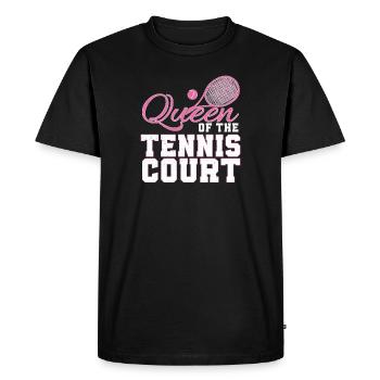 Tennis Queen Funny Racket Sports For An Athlete - Men's Premium Organic T-Shirt - black - Front - Nico (187cm)