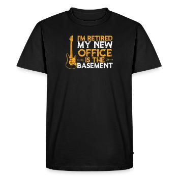 I'm Retired Baladeur de guitare basse - T-shirt Premium bio Homme - noir - Devant - Nico (187cm)