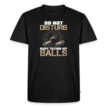 Do Not Disturb Busy Gaming Jeu de flipper amusant - T-shirt Premium bio Homme - noir - Devant - Nico (187cm)