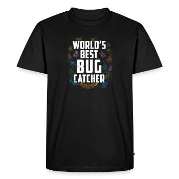 Worlds Best Bug Catcher Funny Entomologist Bug - Men's Premium Organic T-Shirt - black - Front - Nico (187cm)