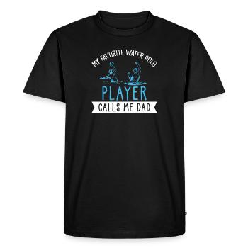 Mon joueur préféré m'appelle papa pour un amateur - T-shirt Premium bio Homme - noir - Devant - Nico (187cm)