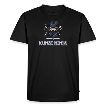 Kunai Ninja Couteau à lancer Kunai - T-shirt Premium bio Homme - noir - Devant - Nico (187cm)