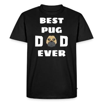 Best Pug Dad Ever Dog Father's Day Pug - Men's Premium Organic T-Shirt - black - Front - Nico (187cm)
