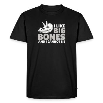 I Like Big Funny Paléontologist Hummor For A - T-shirt Premium bio Homme - noir - Devant - Nico (187cm)