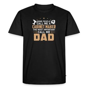 Cabinet Maker Dad Artisans - Men's Premium Organic T-Shirt - black - Front - Nico (187cm)