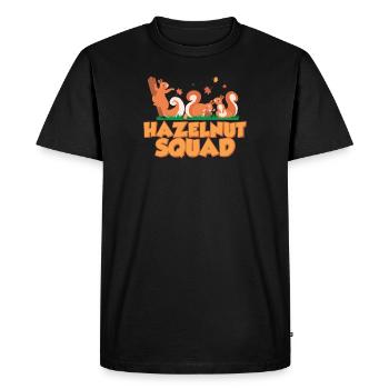 Hazelnut Squirrel Funny Squirrels For A Nut Lover - Men's Premium Organic T-Shirt - black - Front - Nico (187cm)