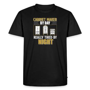 Really Tired By Night Armoires Artisans - T-shirt Premium bio Homme - noir - Devant - Nico (187cm)