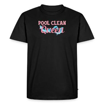 Pool Clean Queen Funny Pool Guy Service de piscine - T-shirt Premium bio Homme - noir - Devant - Nico (187cm)