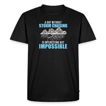 A Day Without Funny Meteoroloy Hummor For A Storm - T-shirt Premium bio Homme - noir - Devant - Nico (187cm)