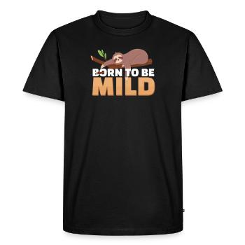 Born To Be Mild Funny Lazy Slothing For Nap Fans - Men's Premium Organic T-Shirt - black - Front - Nico (187cm)