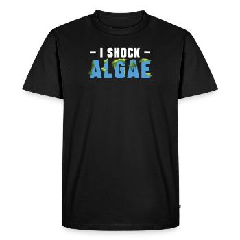 Je choque les algues Funny Pool Guy Service - T-shirt Premium bio Homme - noir - Devant - Nico (187cm)