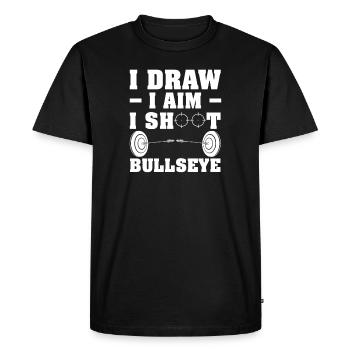I Draw Funny Archery Shooting Competition For - Men's Premium Organic T-Shirt - black - Front - Nico (187cm)