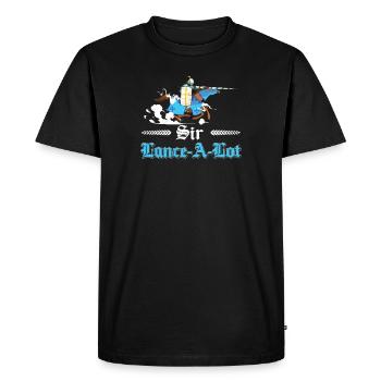 Sir Lance-A-Lot Funny Jousting Lance Buhurt - Men's Premium Organic T-Shirt - black - Front - Nico (187cm)