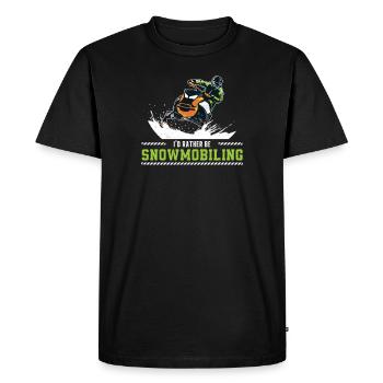 Classic Snowmobiling Snocross For A Snowmachine - Men's Premium Organic T-Shirt - black - Front - Nico (187cm)