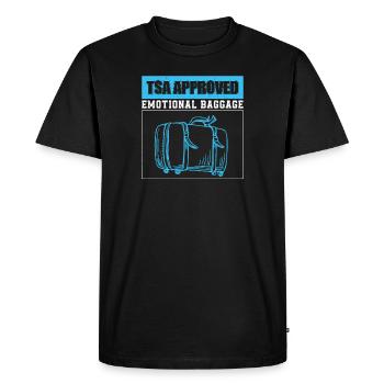Emotional Baggage Funny Airport Screening For A - Men's Premium Organic T-Shirt - black - Front - Nico (187cm)