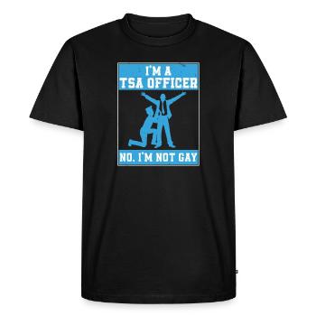 Funny Airport Transportation Screening Humor For - Men's Premium Organic T-Shirt - black - Front - Nico (187cm)