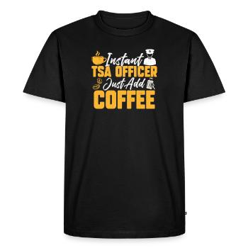 Funny Instant TSA Officer For Airport Screening - Men's Premium Organic T-Shirt - black - Front - Nico (187cm)