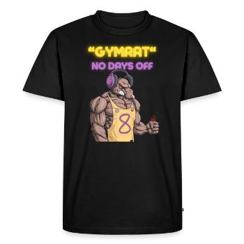 Gymnase - T-shirt Premium bio Homme - noir - Devant - Nico (187cm)