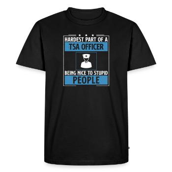 Point de contrôle de sécurité amusant pour - T-shirt Premium bio Homme - noir - Devant - Nico (187cm)